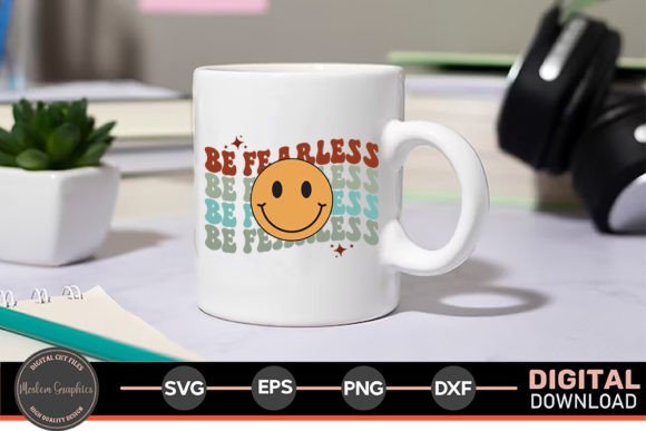 Be Fearless - Jesus Quotes Retro SVG Graphics & Crafts
