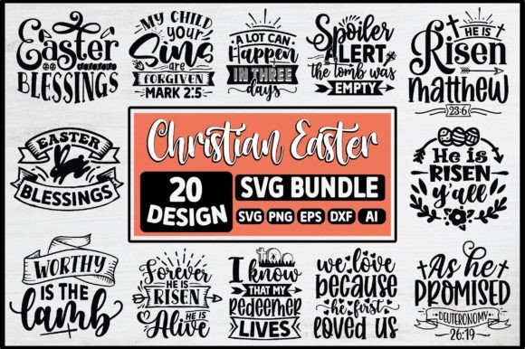 Christian Easter SVG Bundle for Crafts & Graphics