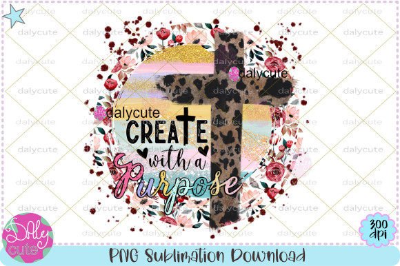 Christian Quote Flower Grunge: Graphics & Print Templates