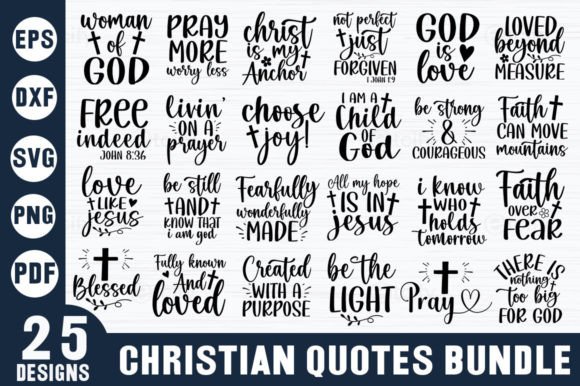 Christian Quotes Bundle, Faith SVG: Graphics & Crafts Review