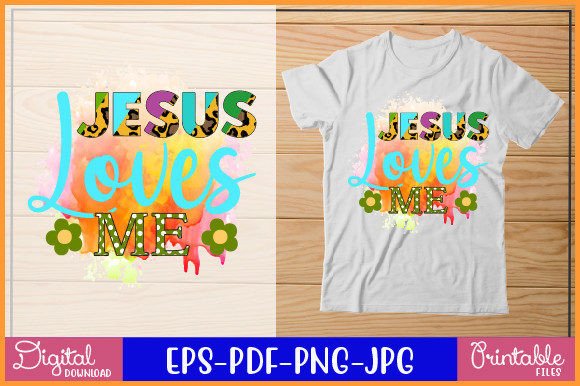 Easter Jesus Loves Me Sublimation Graphics