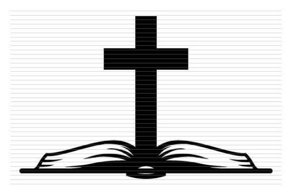 Holy Bible Christian Book with Cross Graphics