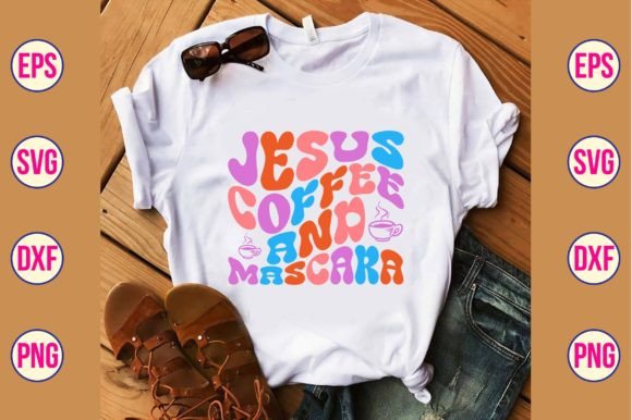 Jesus Coffee and Mascara Retro SVG for Crafts & Graphics