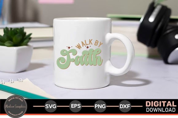 Walk by Faith Jesus Retro SVG: Graphics & Crafts Review
